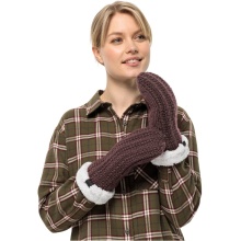 Jack Wolfskin Winterhandschuhe (Fäustling) Highloft Knit Mitten (aus weichem Sherpafleece, warm) berrypink Damen
