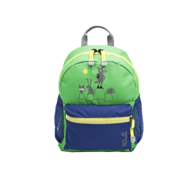 Jack Wolfskin Kinder-Tagesrucksack Little Scout (für Kinder ab 6 Jahren) grün/blau/gelb 10 Liter