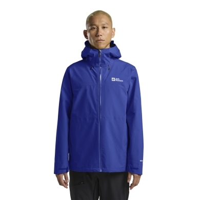 Jack Wolfskin Wanderjacke-/Regenjacke Highest Peak 3-Lagen (wasserdicht, winddicht, atmungsaktiv) vibrant blau Herren