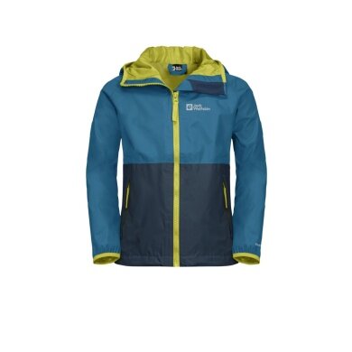 Jack Wolfskin Regenjacke Rainy Days (atmungsaktiv, winddicht, wasserdicht) everestblau Kinder