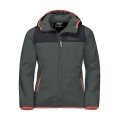 Jack Wolfskin Softshelljacke Fourwinds (wind-& wasserabweisend) dunkelgrün Kinder