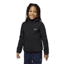 Jack Wolfskin Softshelljacke Fourwinds (winddicht, gefüttert) 2025 schwarz Kinder/Jugendliche (164-176)