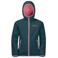 Jack Wolfskin Softshelljacke Fourwinds (wind-& wasserabweisend) dunkelblau/pink Mädchen/Jugendliche