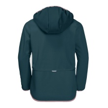 Jack Wolfskin Softshelljacke Fourwinds (wind-& wasserabweisend) dunkelblau/pink Mädchen/Jugendliche