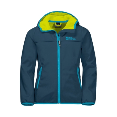 Jack Wolfskin Softshelljacke Fourwinds (wind-& wasserabweisend) darkblau Kinder/Jugendliche (164-176)