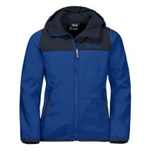 Jack Wolfskin Softshelljacke Fourwinds (wind-& wasserabweisend) dunkelblau Kinder