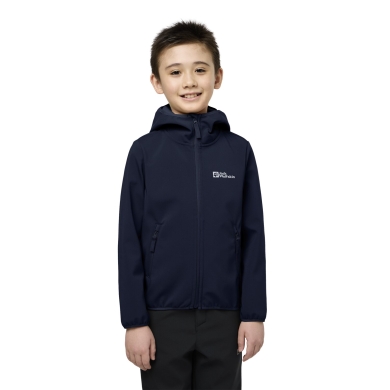 Jack Wolfskin Softshelljacke Fourwinds (winddicht, gefüttert) 2025 nachtblau Kinder