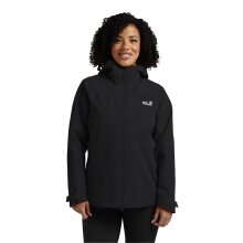 Jack Wolfskin Übergangs-Wanderjacke Wild Places 3in1 (wasserdicht, winddicht) schwarz Damen