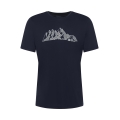 Jack Wolfskin Wander-Tshirt Peak Graphic (atmungsaktiv, schnelltrocknend) navyblau Herren