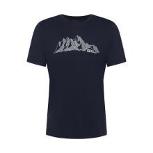 Jack Wolfskin Wander-Tshirt Peak Graphic (atmungsaktiv, schnelltrocknend) navyblau Herren