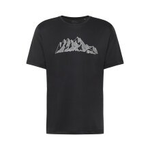 Jack Wolfskin Wander-Tshirt Peak Graphic (atmungsaktiv, schnelltrocknend) phantomgrau Herren