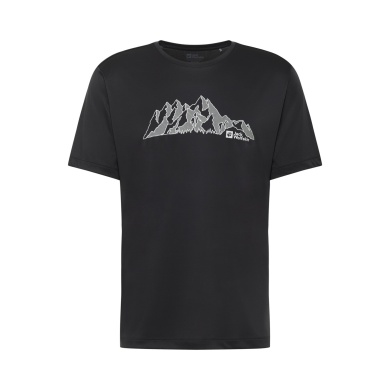 Jack Wolfskin Wander-Tshirt Peak Graphic (atmungsaktiv, schnelltrocknend) phantomgrau Herren