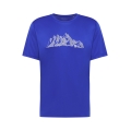 Jack Wolfskin Wander-Tshirt Peak Graphic (atmungsaktiv, schnelltrocknend) blau Herren