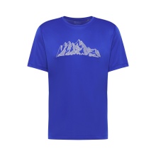 Jack Wolfskin Wander-Tshirt Peak Graphic (atmungsaktiv, schnelltrocknend) blau Herren