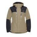 Jack Wolfskin Wanderjacke-/Regenjacke Jasper 2-Lagen (Wetterschutzjacke, wasserdicht, winddicht) beige/schwarz Herren