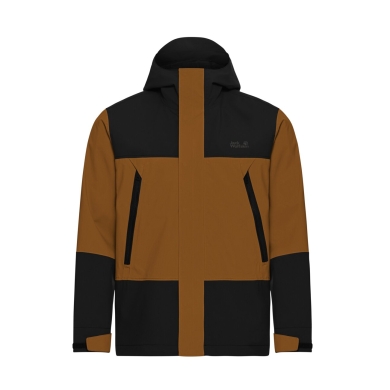 Jack Wolfskin Wanderjacke-/Regenjacke Onera 2L (wasserdicht, winddicht) braun/schwarz Herren