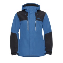 Jack Wolfskin Wanderjacke-/Regenjacke Jasper 2-Lagen (Wetterschutzjacke, wasserdicht, winddicht) blau/schwarz Herren