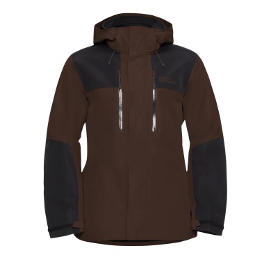 Jack Wolfskin Wanderjacke-/Regenjacke Jasper 2-Lagen (Wetterschutzjacke, wasserdicht, winddicht) dunkelbraun Herren