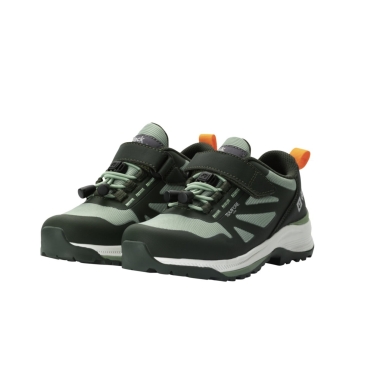 Jack Wolfskin Wanderschuhe Villi Hiker Texapore Low (wasserdicht, atmungsaktiv) dunkelgrün/mint Kinder