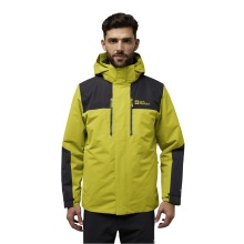 Jack Wolfskin Winterjacke Jasper 3in1 2025 (wasser-winddicht, atmungsaktiv, warm) gelb/schwarz Herren