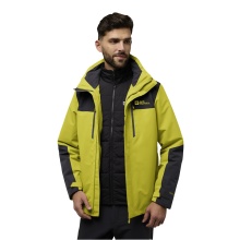 Jack Wolfskin Winterjacke Jasper 3in1 2025 (wasser-winddicht, atmungsaktiv, warm) gelb/schwarz Herren