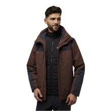 Jack Wolfskin Winterjacke Jasper 3in1 2025 (wasser-winddicht, atmungsaktiv, warm) braun/schwarz Herren