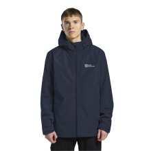 Jack Wolfskin Winterjacke Taubenberg 3in1 2025 (wasser- und winddicht, Fleece-Innenjacke) nachtblau/skyblau Herren