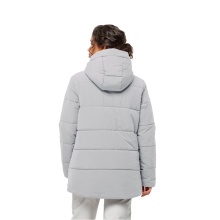 Jack Wolfskin Wintermantel Karolinger Long (warm, winddicht, sehr wasserabweisend) hellgrau Damen