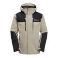 Jack Wolfskin Wanderjacke-/Regenjacke Jasper 2-Lagen (Wetterschutzjacke, wasserdicht, winddicht) stonegrau Herren