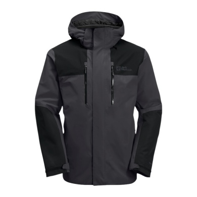 Jack Wolfskin Wanderjacke-/Regenjacke Jasper 2-Lagen (Wetterschutzjacke, wasserdicht, winddicht) phantomgrau Herren