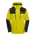 Jack Wolfskin Wanderjacke-/Regenjacke Jasper 2-Lagen (Wetterschutzjacke, wasserdicht, winddicht) gelb/schwarz Herren