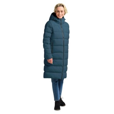 Jack Wolfskin Winter-Daunenmantel Frozen Palace Coat 2025 (winddicht, wasserabweisend) blau Damen
