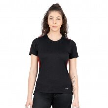 JAKO Sport-Shirt Challenge - Polyester-Stretch-Jersey - schwarz/rot Damen