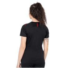 JAKO Sport-Shirt Challenge - Polyester-Stretch-Jersey - schwarz/rot Damen