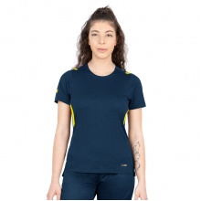 JAKO Sport-Shirt Challenge - Polyester-Stretch-Jersey - dunkelblau/gelb Damen