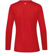 JAKO Sport-Langarmshirt Run 2.0 (100% Polyester, atmungsaktiv) rot Damen