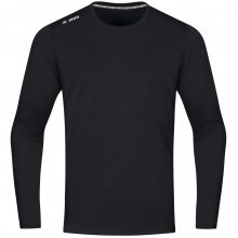 JAKO Sport-Langarmshirt Run 2.0 (100% Polyester, atmungsaktiv) schwarz Jungen