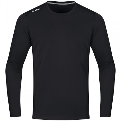 JAKO Sport-Langarmshirt Run 2.0 (100% Polyester, atmungsaktiv) schwarz Herren