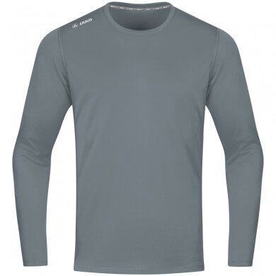 JAKO Sport-Langarmshirt Run 2.0 (100% Polyester, atmungsaktiv) grau Herren
