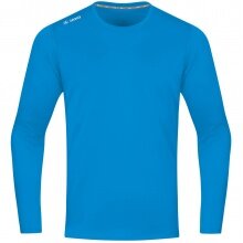 JAKO Sport-Langarmshirt Run 2.0 (100% Polyester, atmungsaktiv) blau Jungen