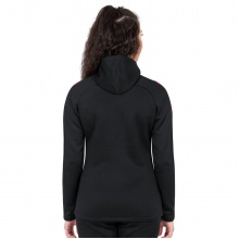 JAKO Freizeitjacke Challenge mit Kapuze (100% Polyester) schwarz/rot Damen