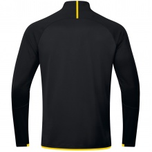 JAKO Langarmshirt Ziptop Challenge - Fleece-Innenseite, Zip-Reissverschluss - schwarz/gelb Jungen