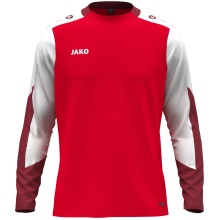JAKO Sport-Langarmshirt Dynamic (Polyester-Eyelet) rot/weiss/dunkelrot Kinder