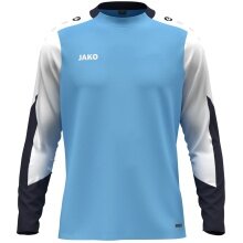 JAKO Sport-Langarmshirt Dynamic (Polyester-Eyelet) himmelblau/weiss/marineblau Kinder