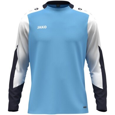 JAKO Sport-Langarmshirt Dynamic (Polyester-Eyelet) himmelblau/weiss/marineblau Kinder