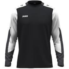 JAKO Sport-Langarmshirt Dynamic (Polyester-Eyelet) schwarz/weiss/anthrazitgrau Kinder