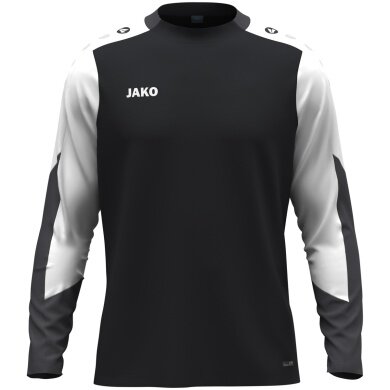 JAKO Sport-Langarmshirt Dynamic (Polyester-Eyelet) schwarz/weiss/anthrazitgrau Kinder