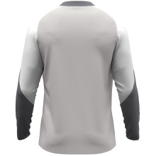 JAKO Sport-Langarmshirt Dynamic (Polyester-Eyelet) hellgrau/weiss/grau Herren