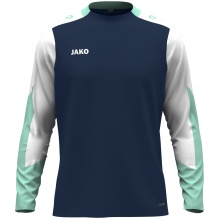 JAKO Sport-Langarmshirt Dynamic (Polyester-Eyelet) marineblau/weiss/mintgrün Kinder