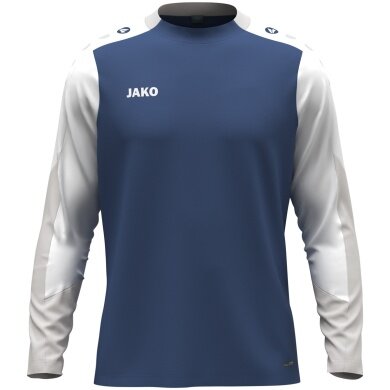 JAKO Sport-Langarmshirt Dynamic (Polyester-Eyelet) nachtblau/weiss/hellgrau Herren